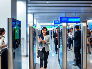 Traveler using Hong Kong e-Channel automated gate at HKIA under new enrollment 2026 rules with no fingerprints required.