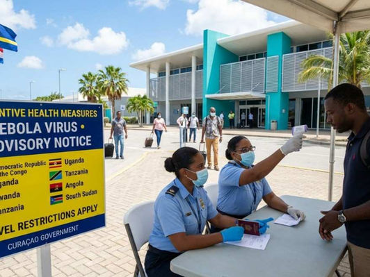 Curaçao suspends Caribbean visas for six African nations (DRC, Uganda, Rwanda, Tanzania, Angola, South Sudan) amid Ebola concerns.