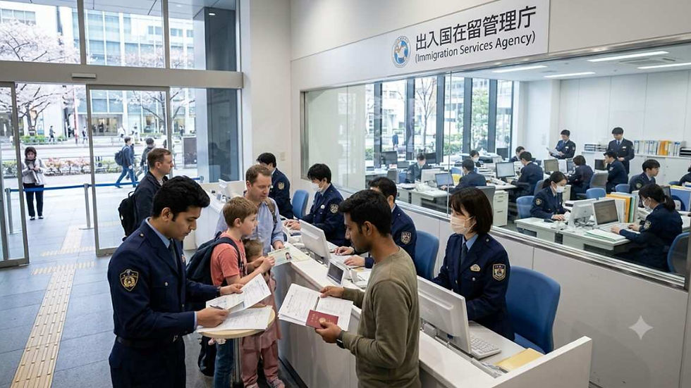 Japan to increase Immigration Services Agency staff by 200 for enforcement against illegal residents and faster processing.