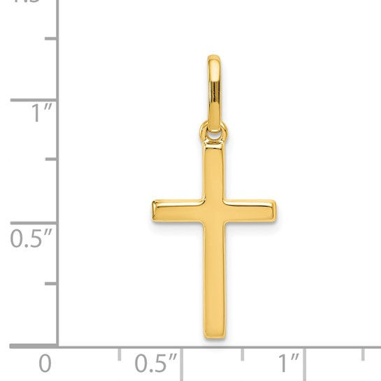 Thumbnail: 14kt Yellow Gold Polished Latin Cross Pendant