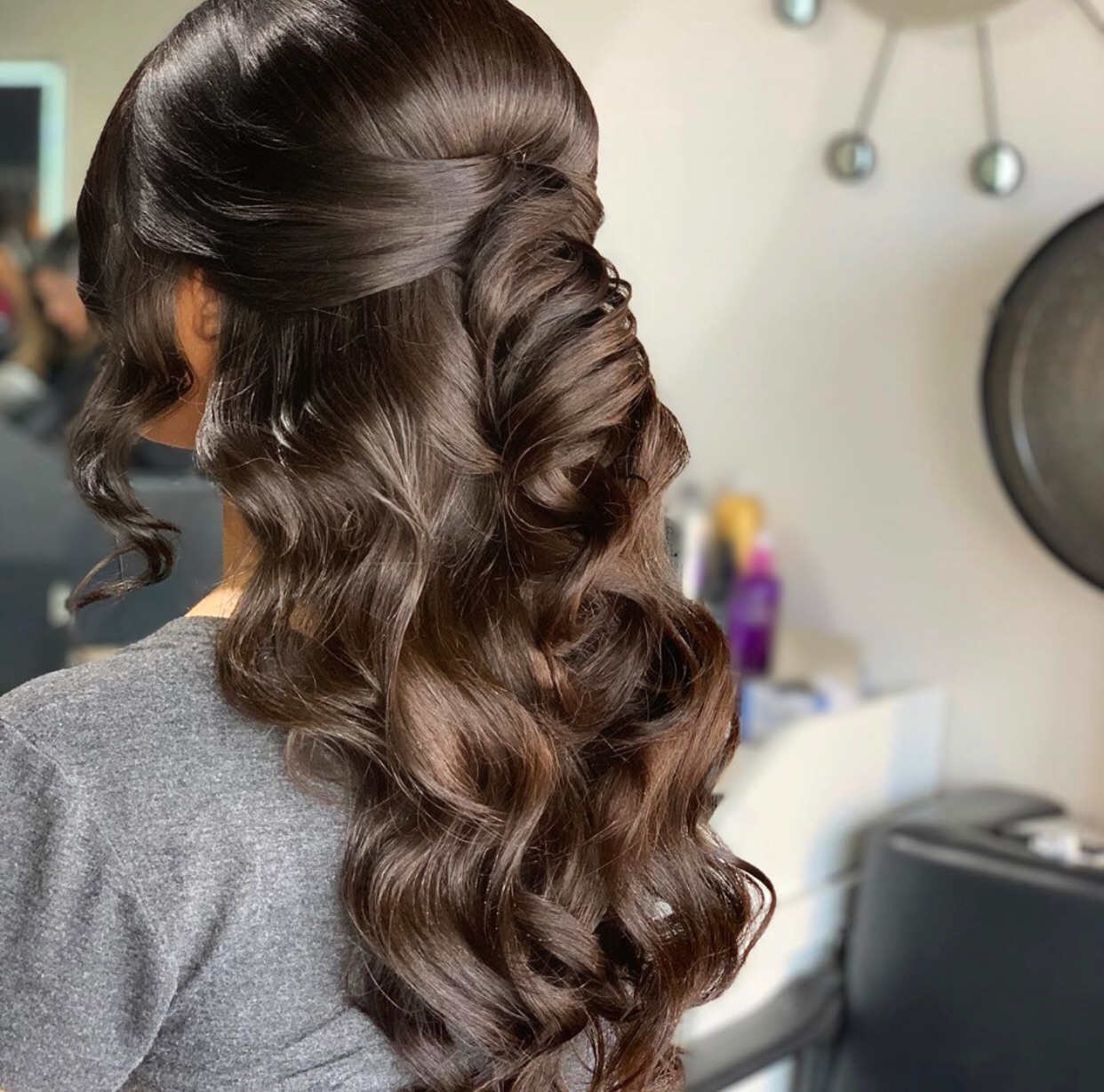 Formal engagement hair by Helana