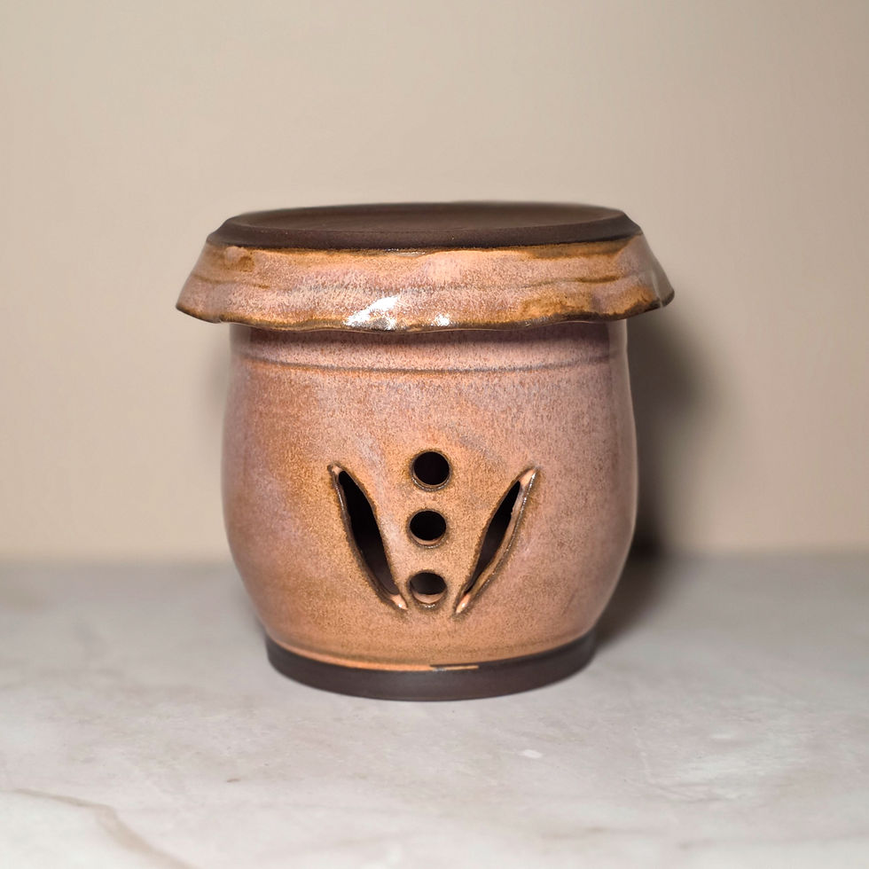 Thumbnail: Garlic Jar + Mincer - Light Peach