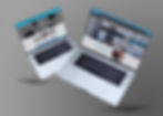 2 Laptops with website design header
