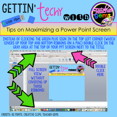 How to Maximize a Power Point Screen without Covering up the Ribbons