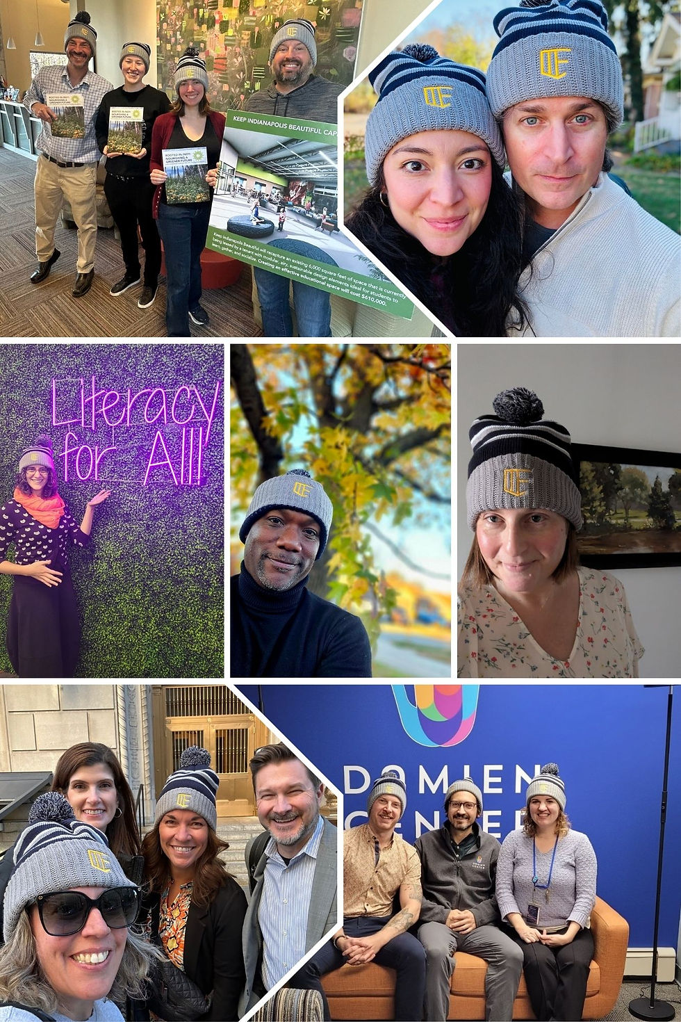 An image of people wearing branded hats from Cape Fletcher Associates.