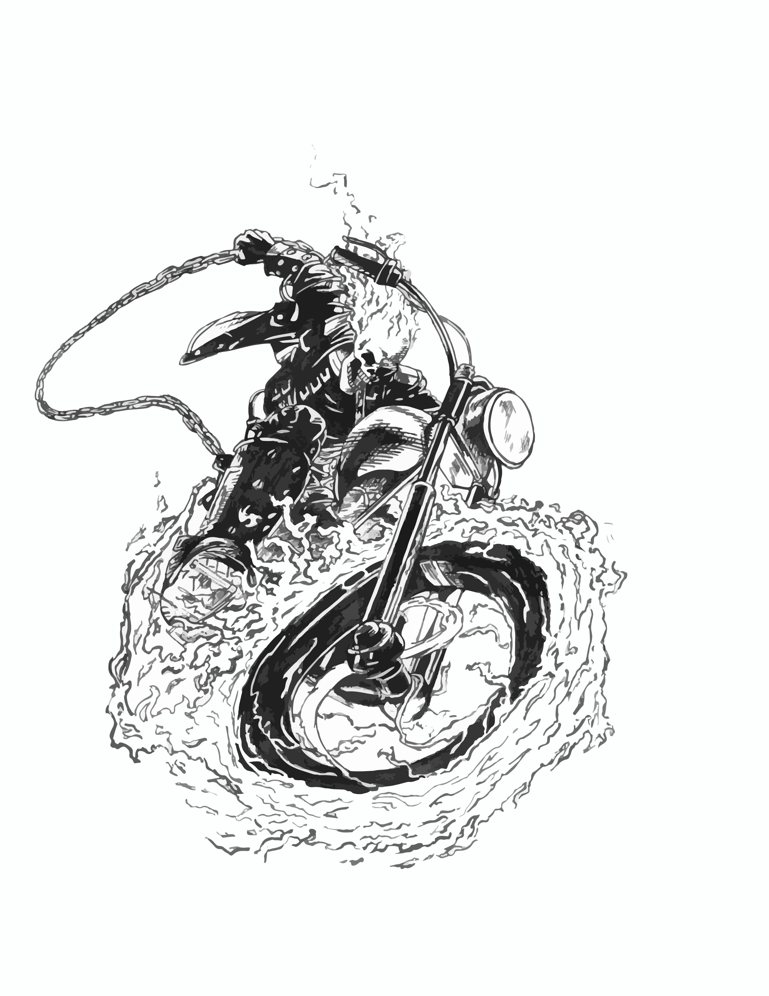 Ghost Rider#1 B+W Print