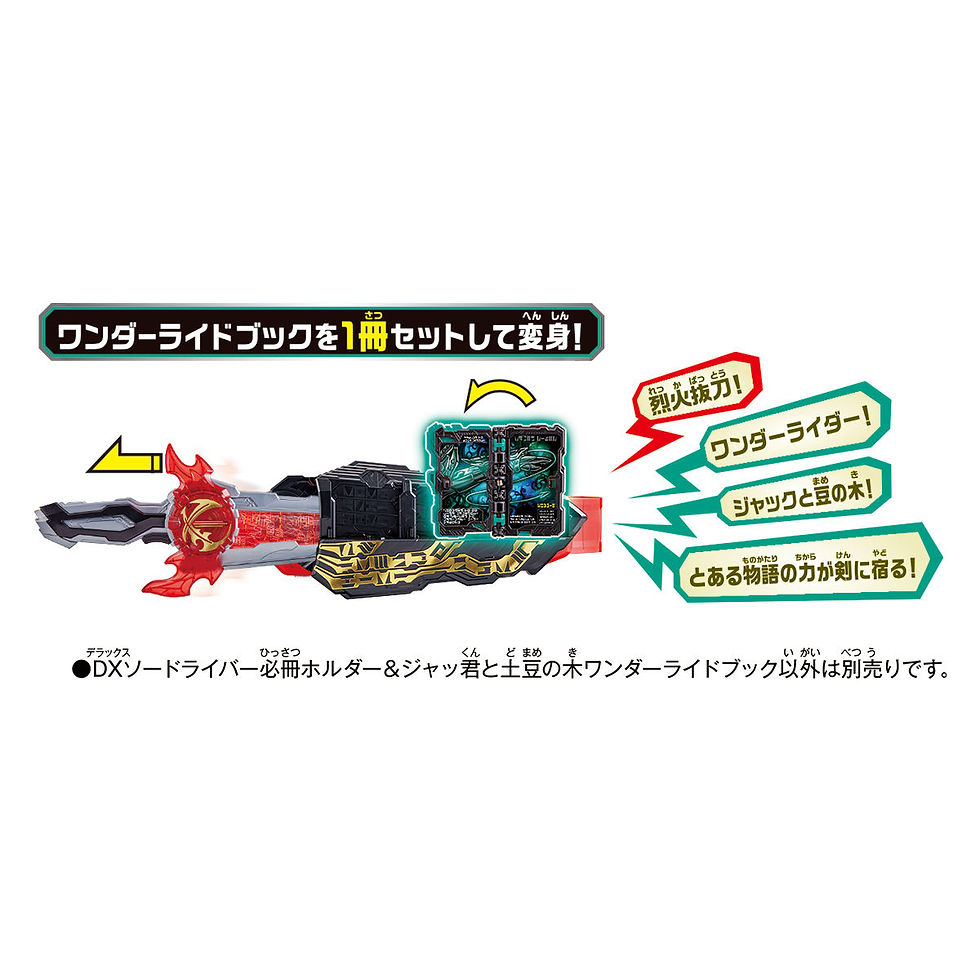 Thumbnail: DX SWORDRIVER HISSATSUHOLDER & JACKUN TO DOMAMENOKI WONDER RIDE BOOK 腰帶扣&傑克豌豆神騎書