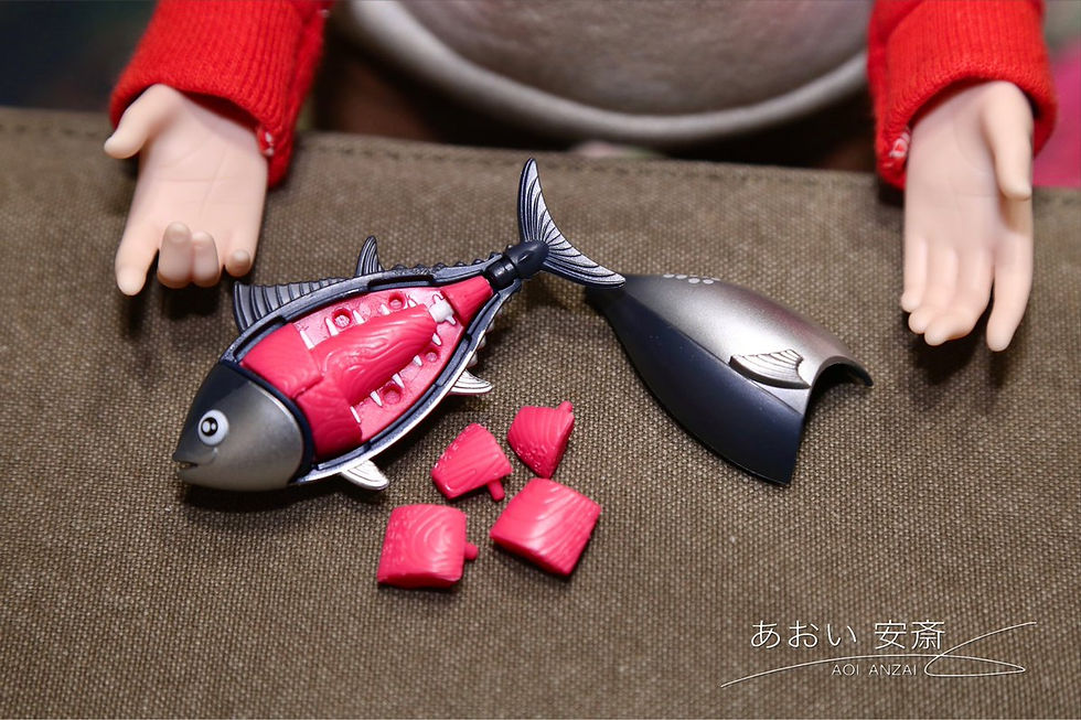 Thumbnail: ガシャポン マグロ解体パズル TUNA PIECE PUZZLE 吞拿魚解體拼圖（全4種）