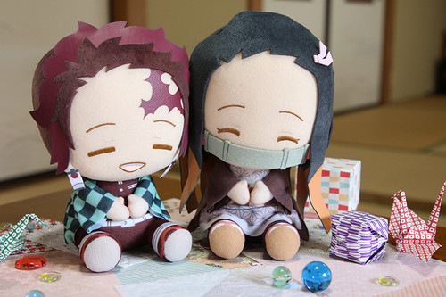 ぽふっとぬいぐるみ』鬼滅の刃 BIG毛絨玩具 竈門炭治郎 ·竈門禰豆子