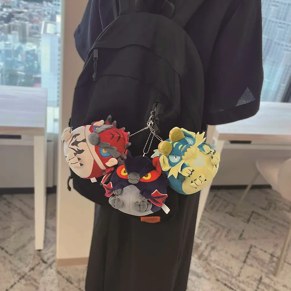 縮圖：CAPCOM Monster Hunter Fluffy Eggshaped Plush Mini Rathalos 怪物獵人迷你蛋形布偶 雄火龍