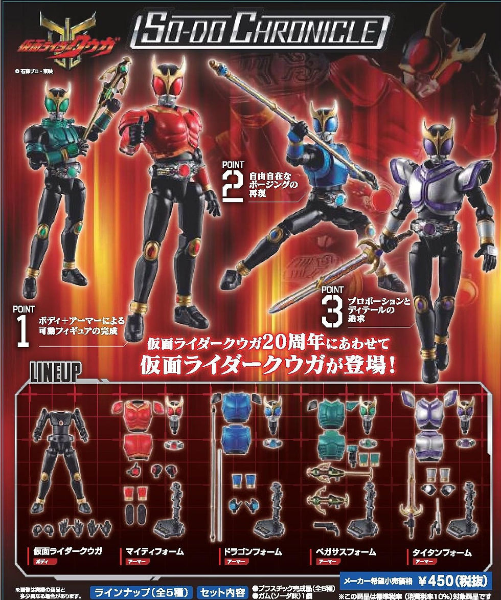 縮圖：SO-DO CHRONICLE KAMEN RIDER KUUGA  層動假面騎士空我 第1彈（全5種）