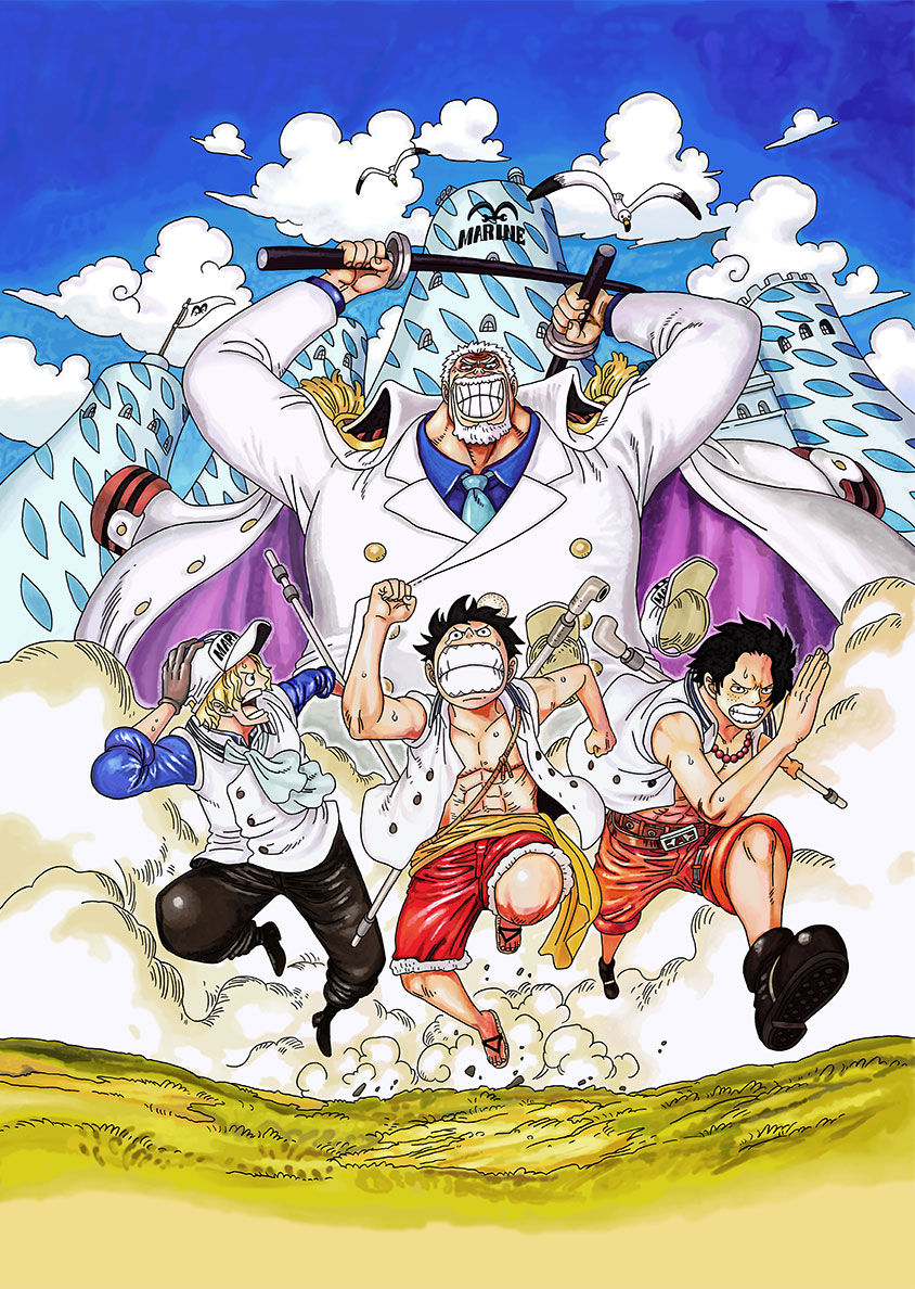 縮圖：ONE PIECE MAGAZINE FIGURE 夢の一枚#1 ～ 【三兄弟都成為海兵的樣子】（全4種）