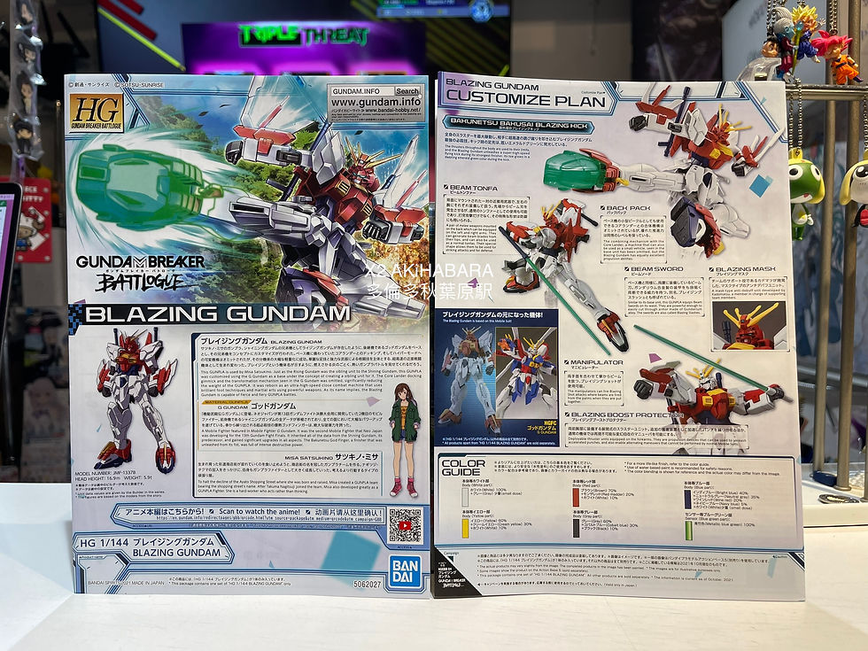 縮圖：HG GBB 1/144 BLAZING GUNDAM《高達創壞者 對戰風雲錄》熾烈高達