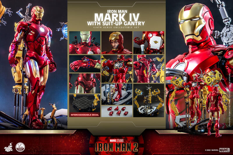 Thumbnail: QS021 -IRON MAN 2- 1/4 IRON MAN MARK IV WITH SUIT-UP GANTRY 《鋼鐵俠2》鋼鐵俠馬克4+著裝整備台套組