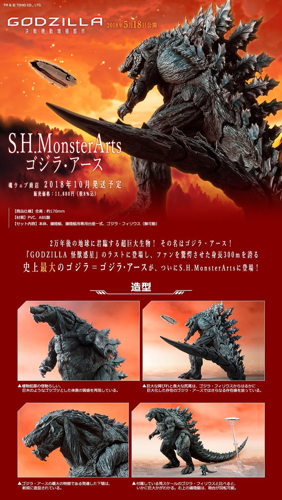 縮圖：S.H.MonsterArts Godzilla Earth《哥吉拉 決戰機動增殖都市》哥吉拉·地球