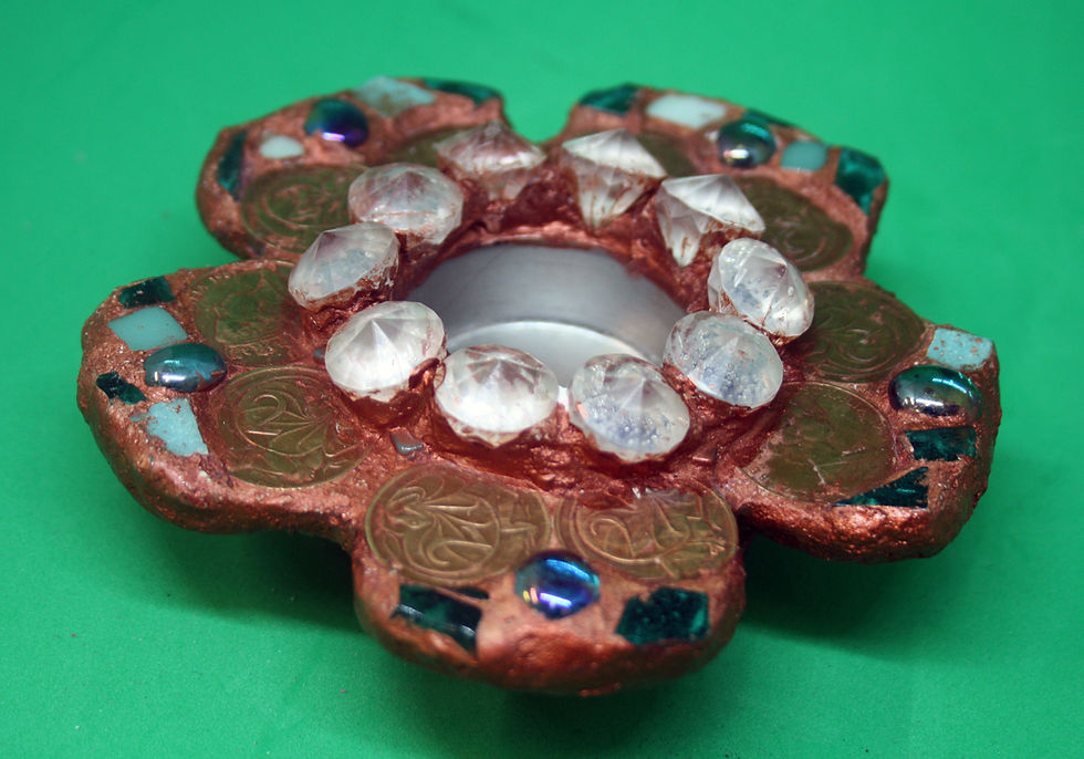 Thumbnail: Copper  Flower Tealight Holder