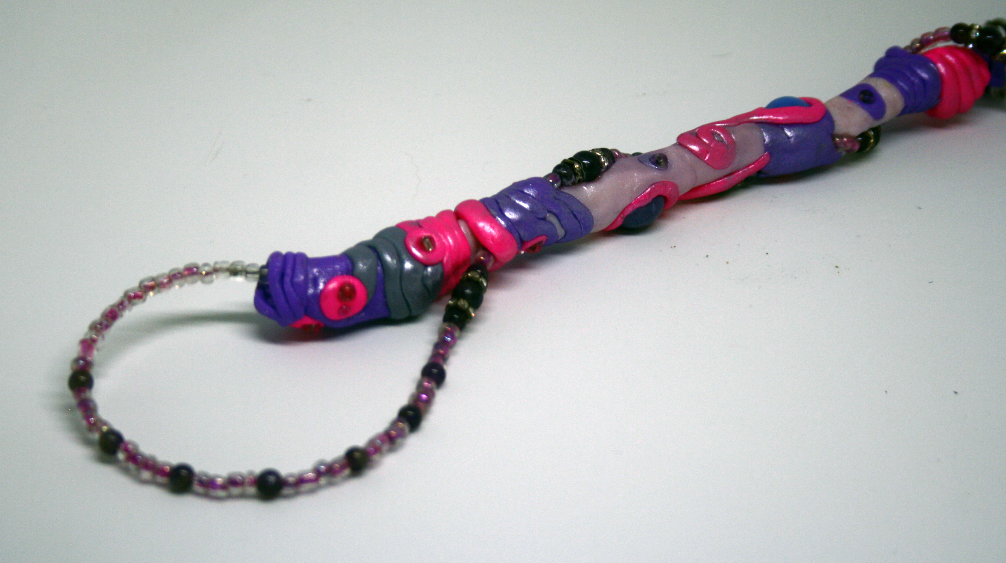 Pink Feather Wand with Hanging Strap