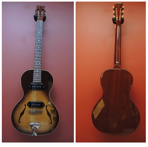 LOAR GUITARS MODEL LH-301T-VS “THE LOAR” $500.00 HOLLOW BODY ARCHTOP WITH MAPLE TOP, BACK AND SIDES P90 PICKUP WITH VOLUME