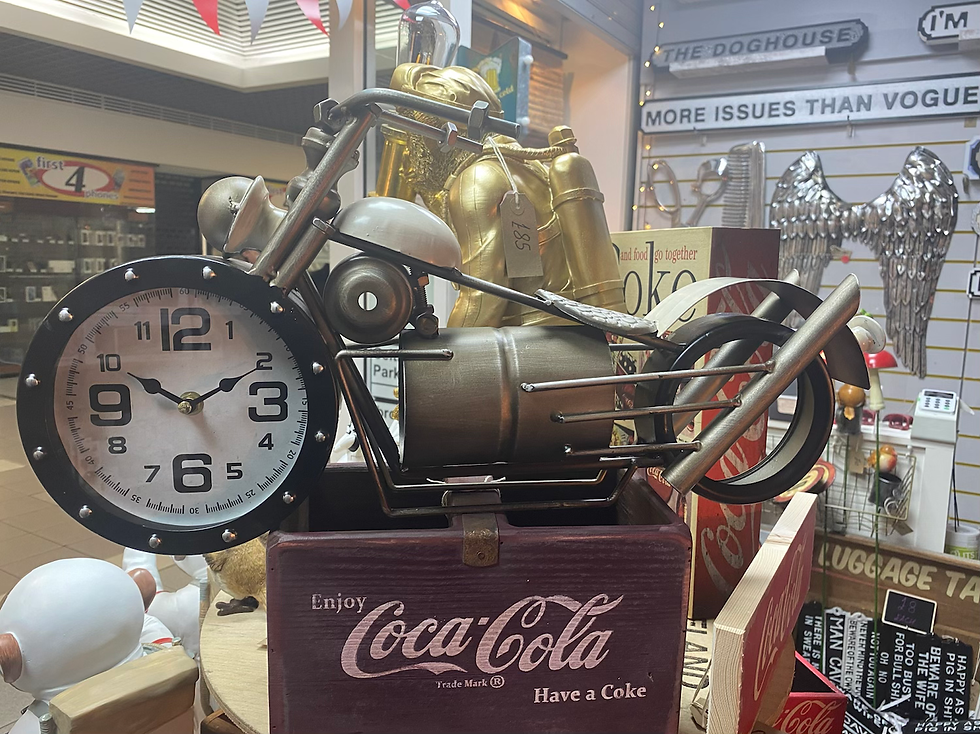Thumbnail: Huge Vintage Motor Bike Clock