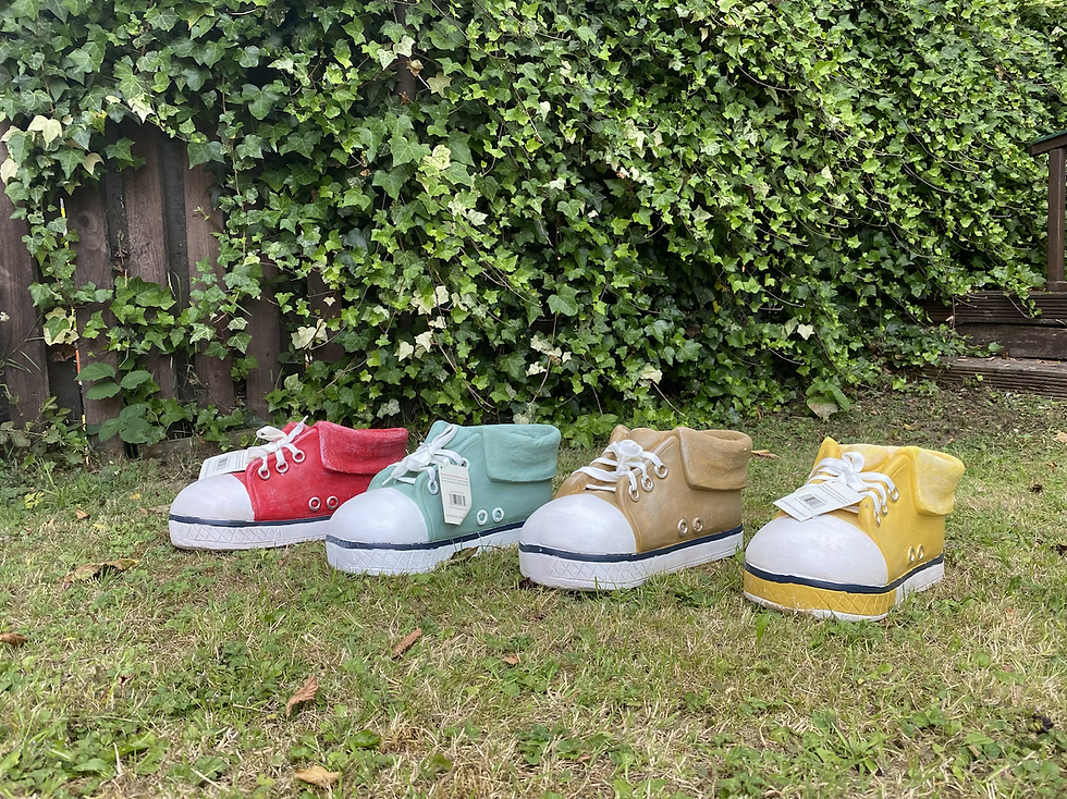 Thumbnail: HUGE Novelty Converse Style Trainer Planters YELLOW