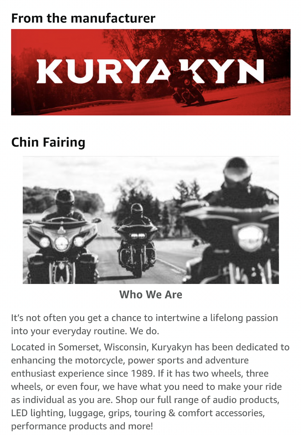 Thumbnail: Kuryakyn Lower Front End Frame Chin Fairing for 2014-19 Indian Motorcycle