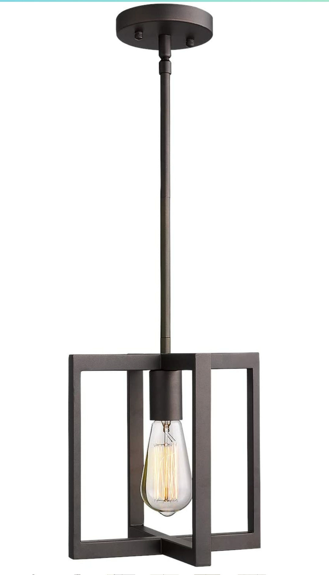 Emliviar 1-Light Hanging Pendant Light, Industrial Pendant Light Fixture