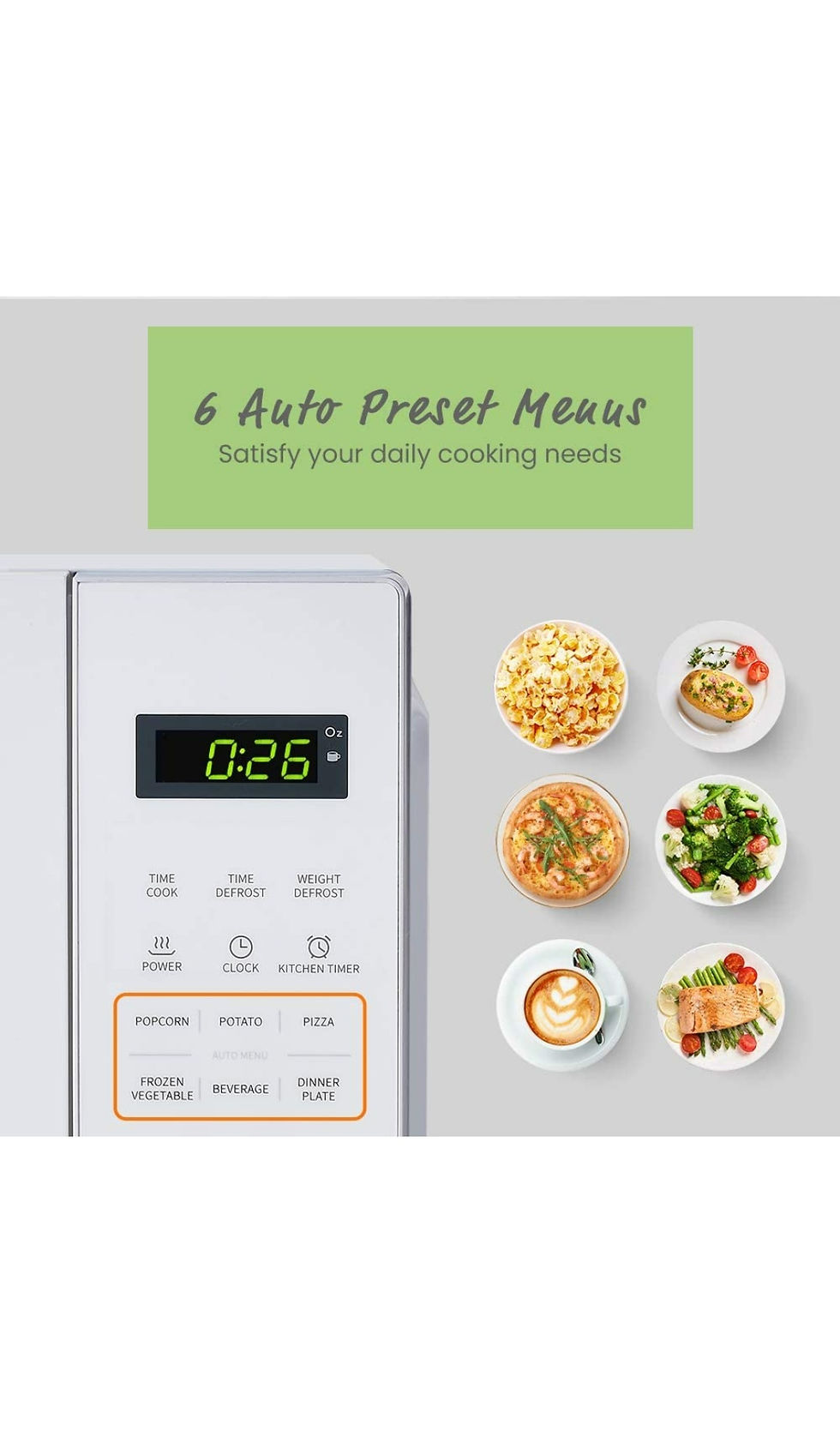 Thumbnail: COMFEE' CM-M201K Countertop Microwave Oven with Express Cook 20L