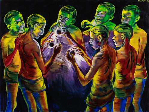 Velká seance, 2018, olej na plátně, 180x.jpg