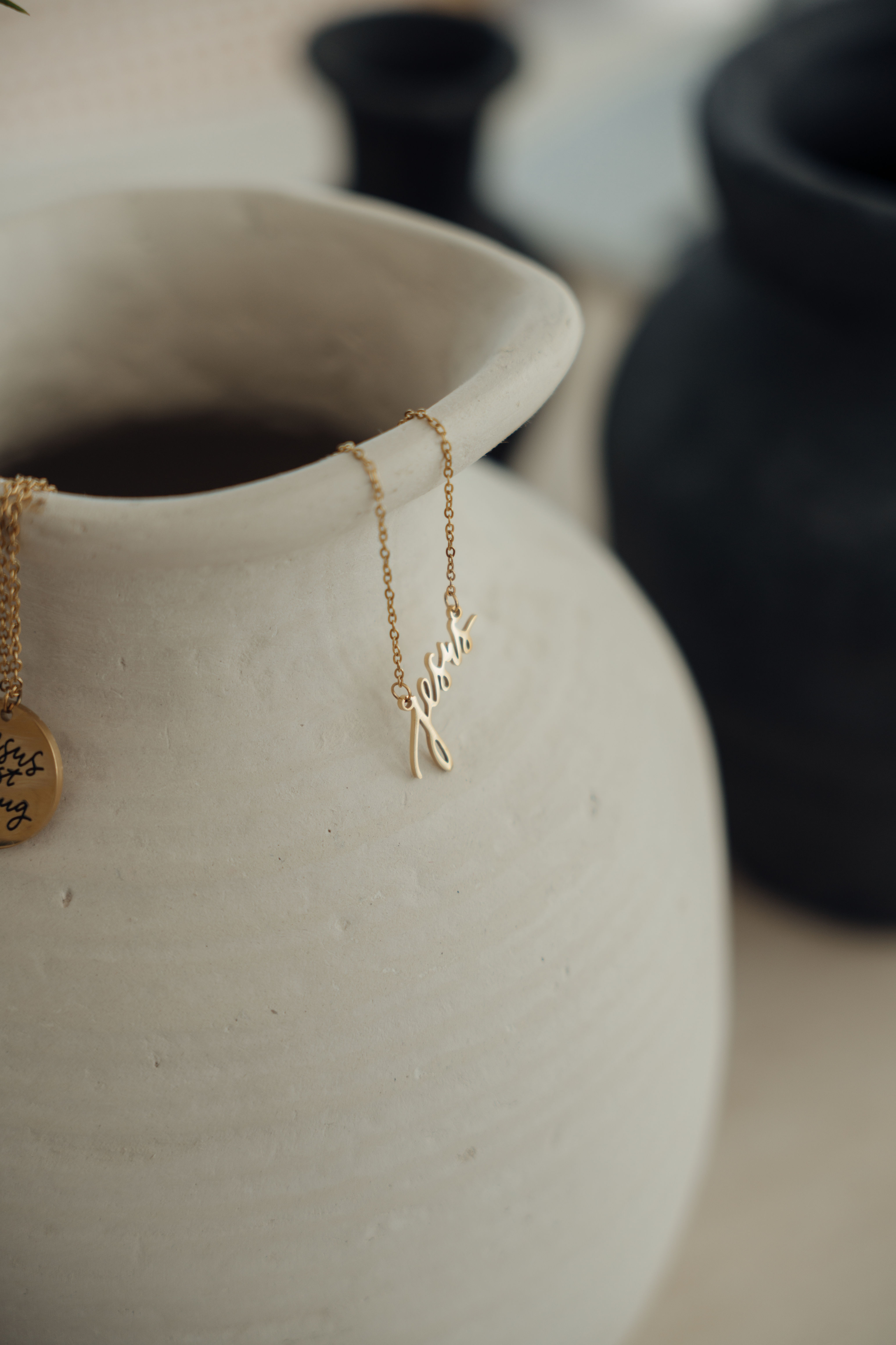 Jesus Kette vergoldet