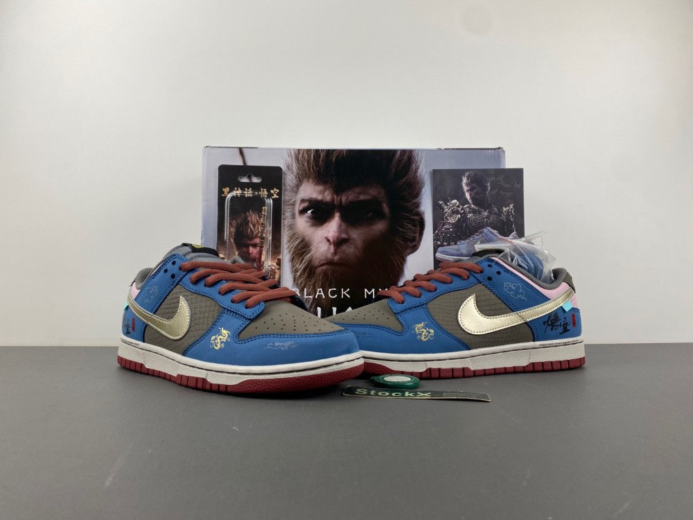Nike Dunk Low "No. 205 Black Myth: Wukong" – Mi-Blue & Black, Cloud and Dragon P