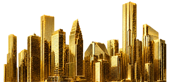 Gold Houston skyline symbolizing Lucius King Digital Marketing & Consulting’s professionalism, SEO services, and business growth in Houston