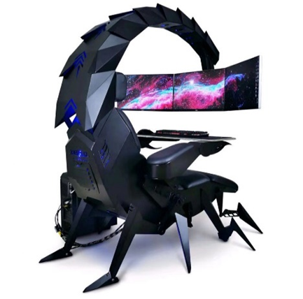 Thumbnail: Awesome Gaming Workstation Zero Gravity Auto Recliner With RGB Lights 3 Screens