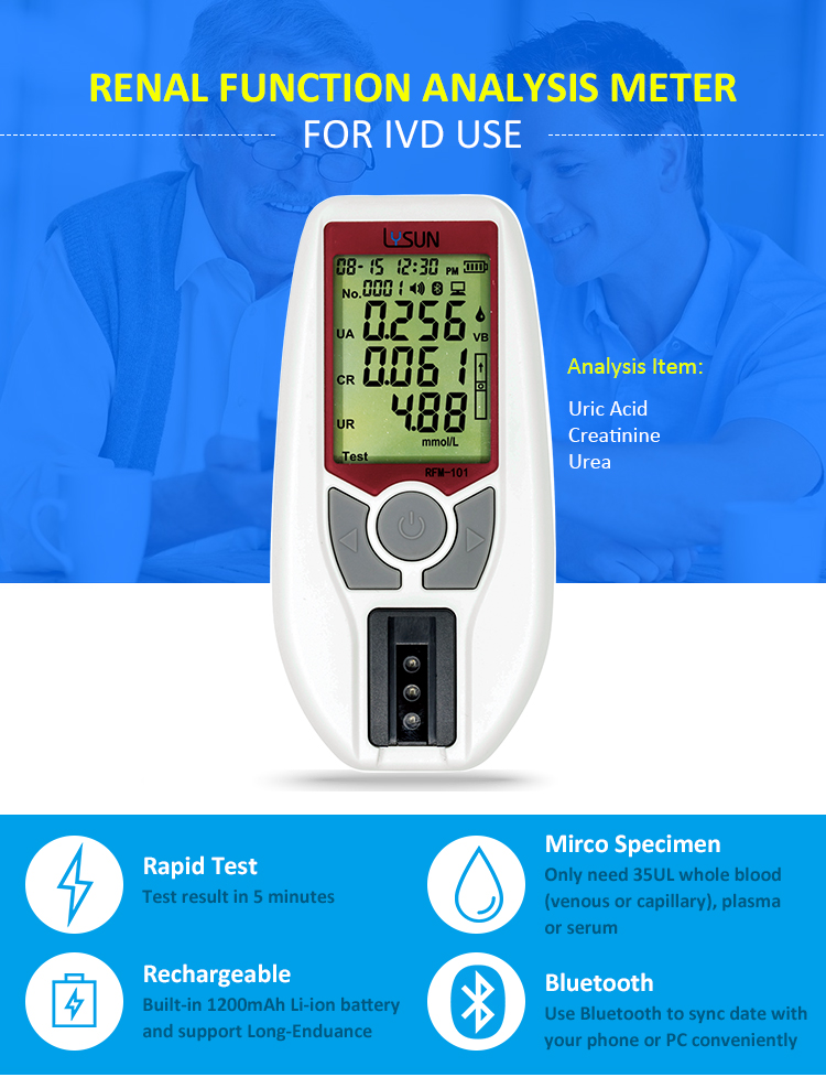 Thumbnail: Renal Function Analysis Meter with Test Strips
