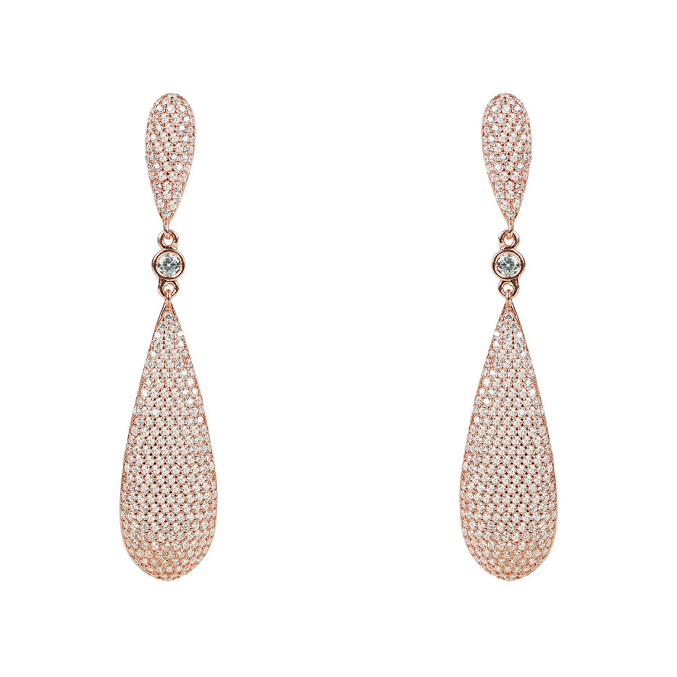 Latelita Coco`s Long Drop Earrings Rosegold