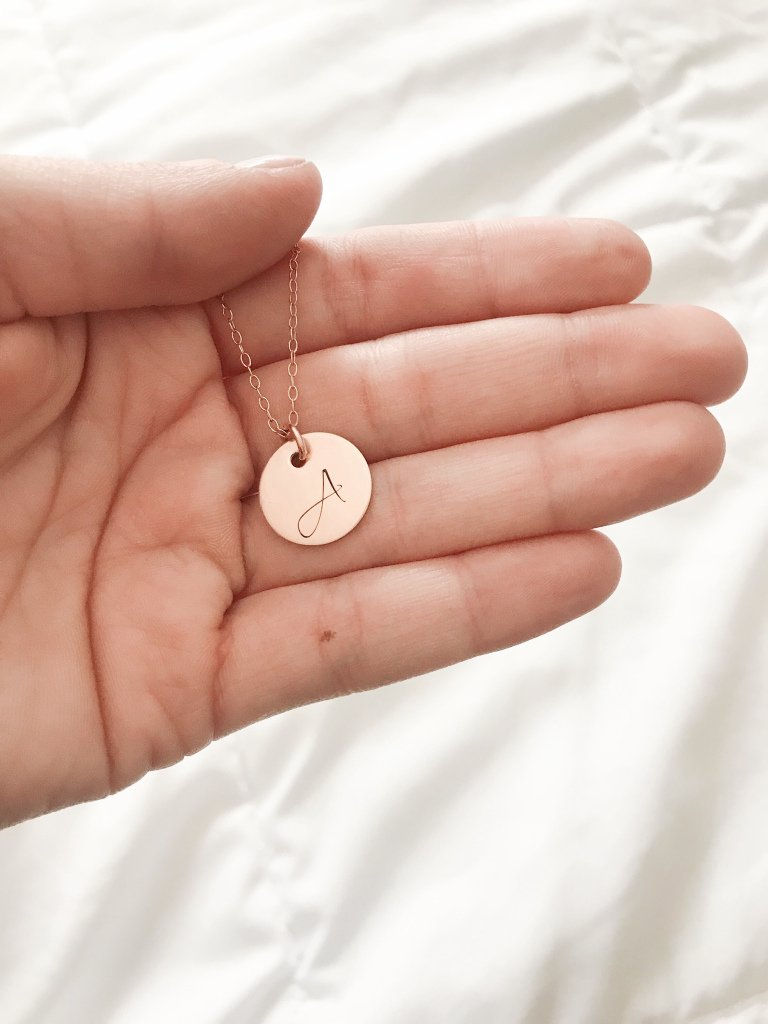 Thumbnail: Rose Gold Initial Necklace