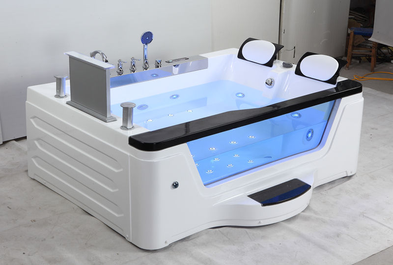 Thumbnail: HS-B229A Acrylic Glass Whirlpool Bathtub