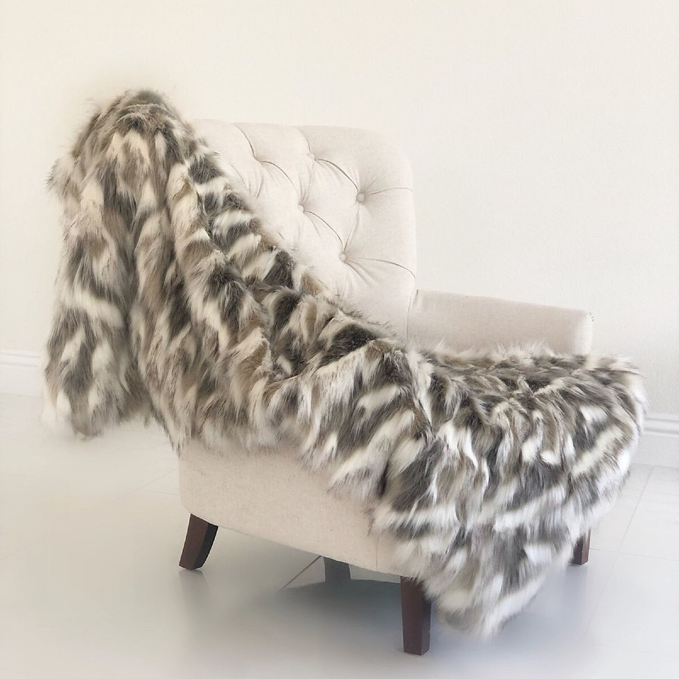Thumbnail: Tibet Faux Fox Handmade Luxury Throw