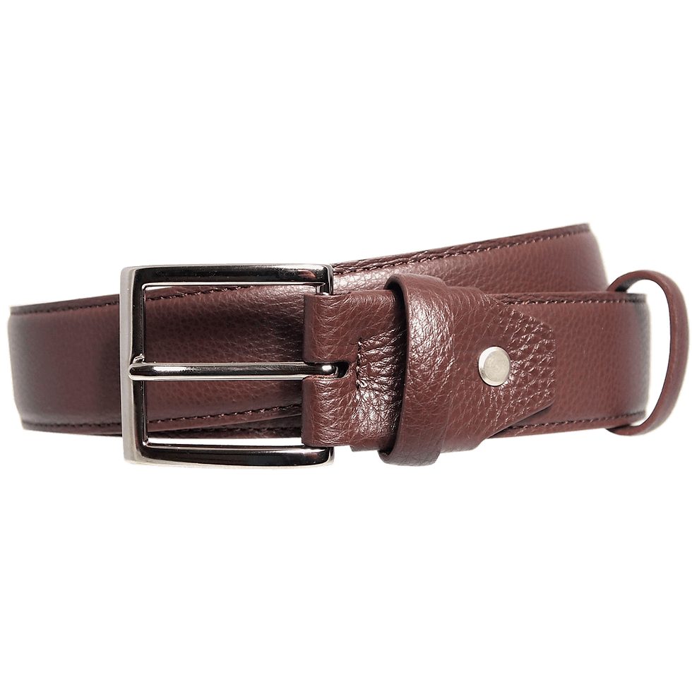 Thumbnail: 34 Mm Duo Ply Leather Belt Brown
