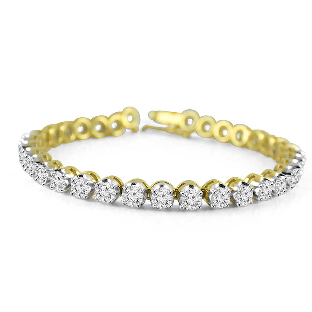 14k/18k Real Yellow /white /rose gold Natural Diamond Bracelet wedding band ban