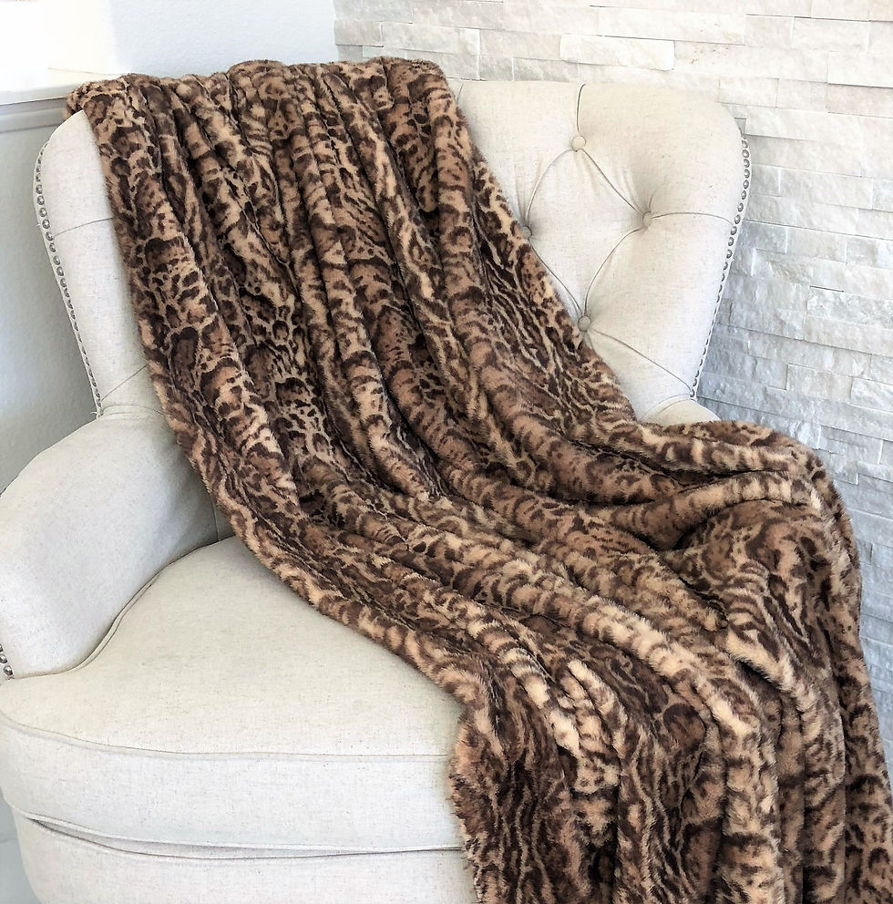 Thumbnail: Jungle Cat Faux Fur Luxury Throw