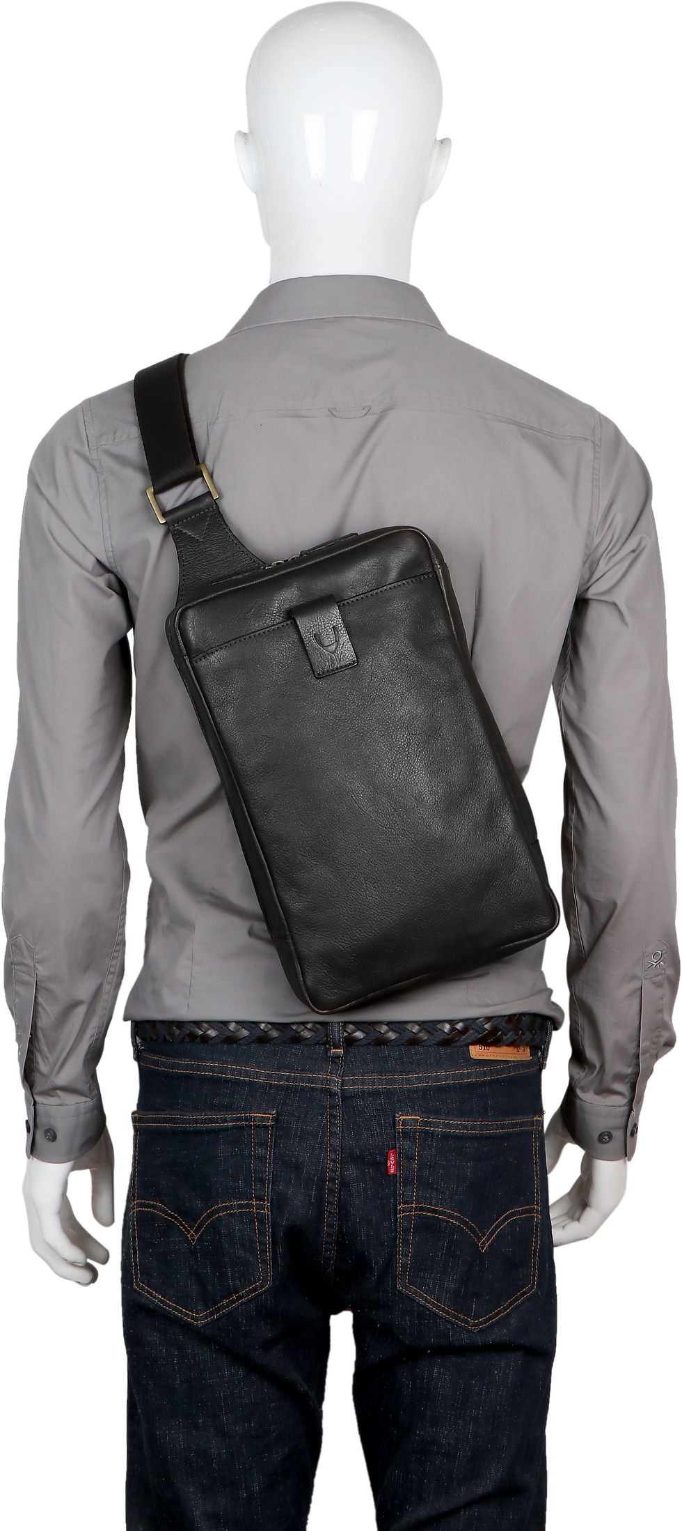 Thumbnail: Hidesign Aiden Sling Crossbody Backpack