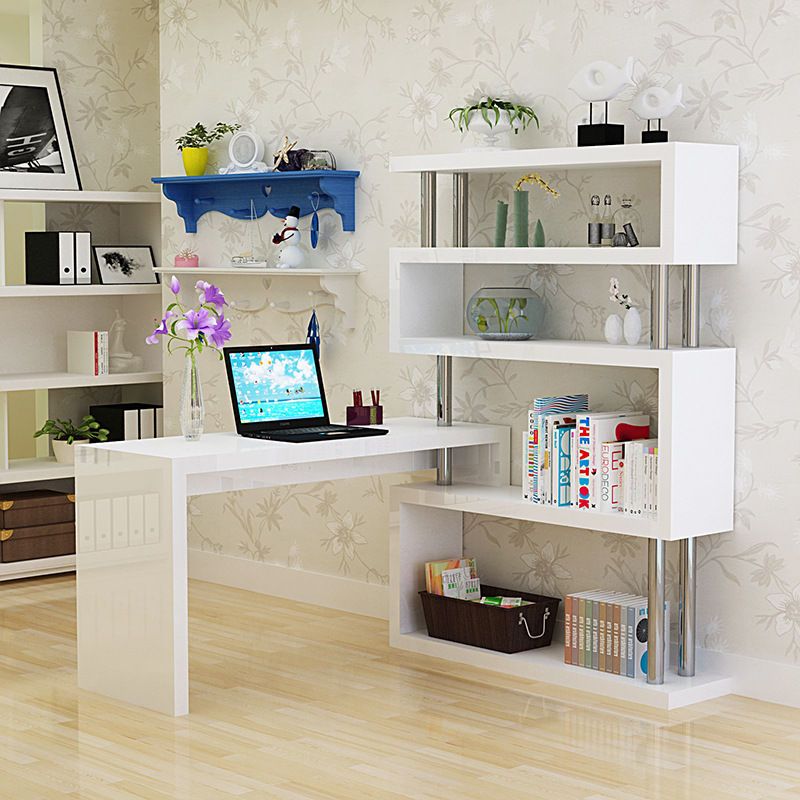Thumbnail: Computer Desk and Bookcase Work Table