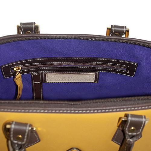 Thumbnail: Antonia Leather Handbag- Goldenrod/Chocolate