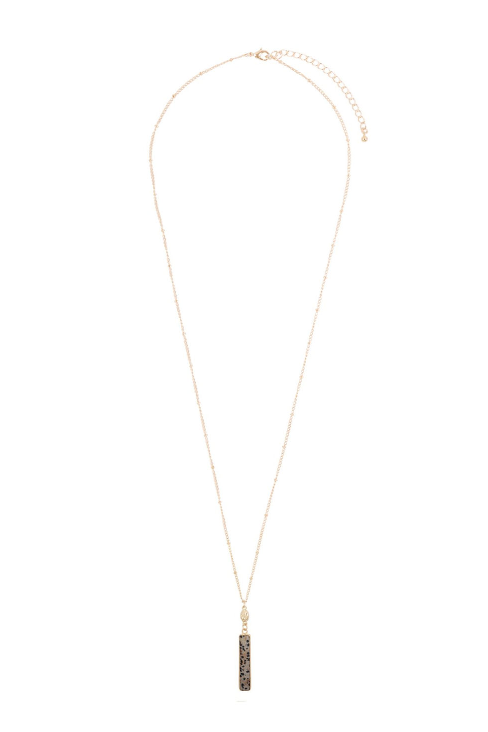 Thumbnail: Hdn3117 - Bar Natural Stone Pendant Necklace