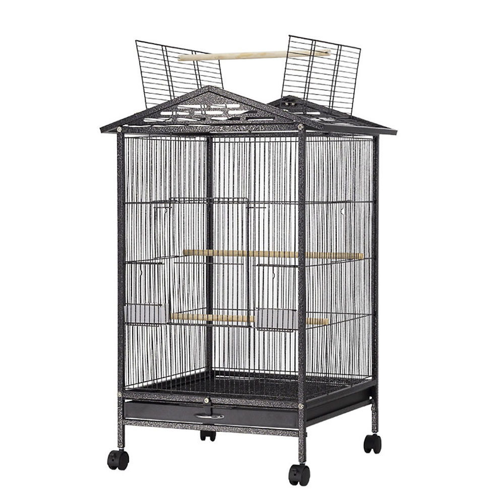 Thumbnail: []PETCOME Steel Wire Pet Cage with Food Bowl