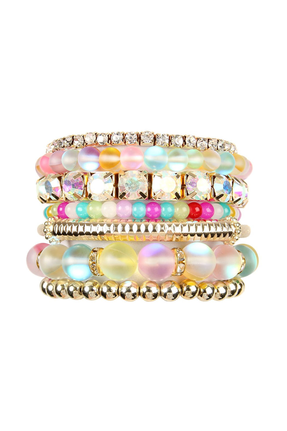 Thumbnail: Hdb2433 - Mermaid Glass Stretch Bracelet