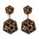 Thumbnail: Glitter Gold Leopard Hexagon Post Dangle Earrings