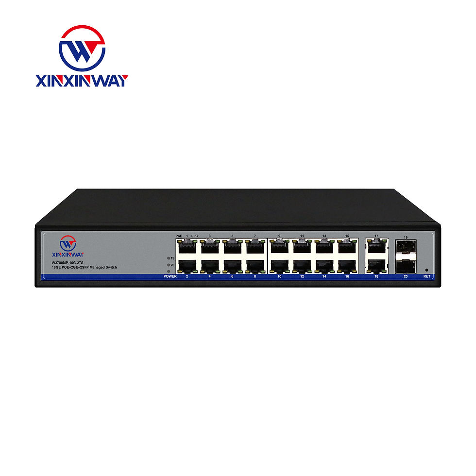 Thumbnail: 48v full gigabit l2 web managed 16 port network poe switch with 2 uplink sfp