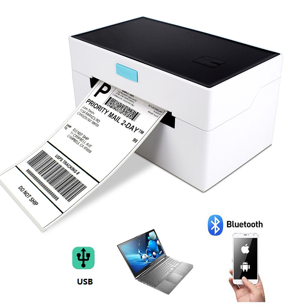 Thumbnail: Portable Wireless 4x6 Thermal Label and Receipt Printer USB / USB+BT / USB+LAN