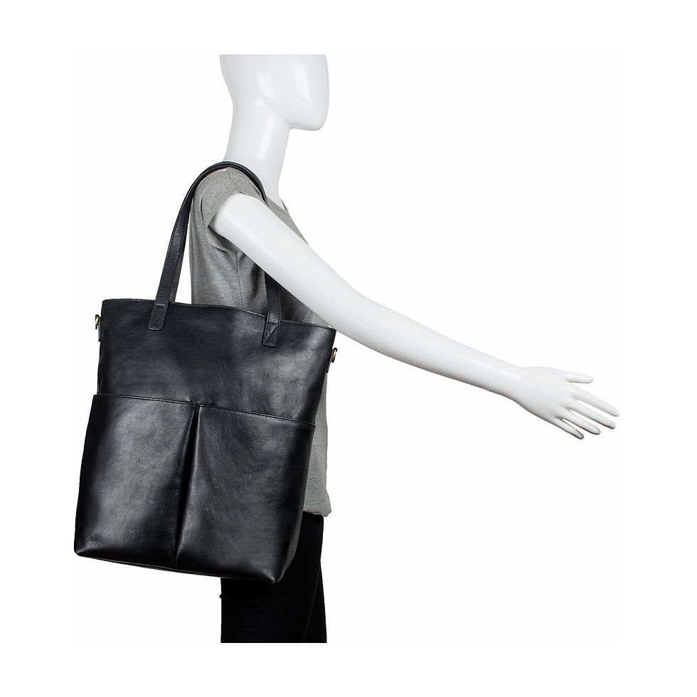 Thumbnail: Pepper Large Leather Tote With Sling Strap